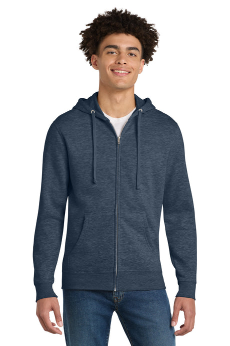 District Men's   V.I.T.  Fleece Full-Zip Hoodie DT6102
