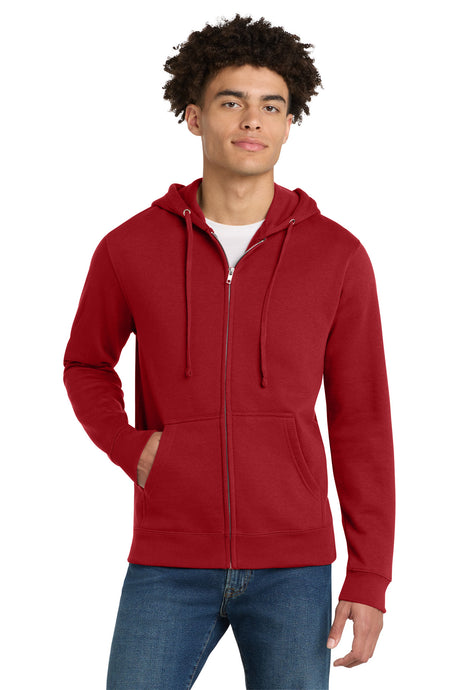 District Men's   V.I.T.  Fleece Full-Zip Hoodie DT6102