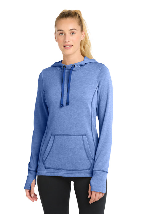 Sport-Tek Women's    PosiCharge    Tri-Blend Wicking Fleece Hooded Pullover