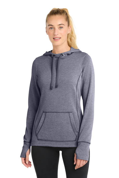 Sport-Tek Women's    PosiCharge    Tri-Blend Wicking Fleece Hooded Pullover