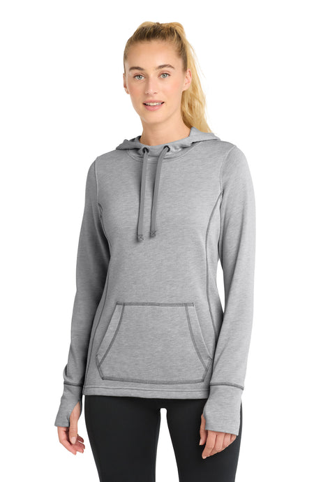 Sport-Tek Women's    PosiCharge    Tri-Blend Wicking Fleece Hooded Pullover