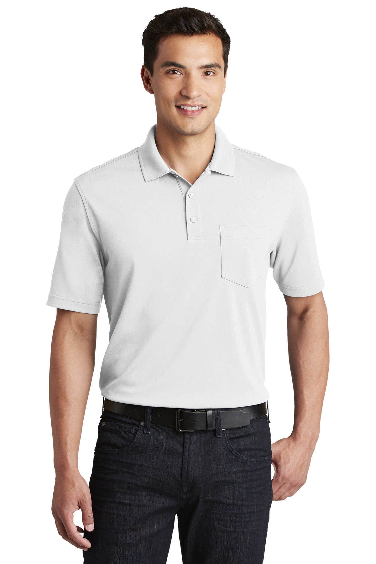 Port Authority Men's   Dry Zone   UV Micro-Mesh Pocket Polo
