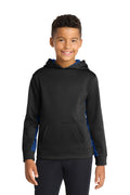 Sport-Tek Youth   Sport-Wick   CamoHex Fleece Colorblock Hooded Pullover