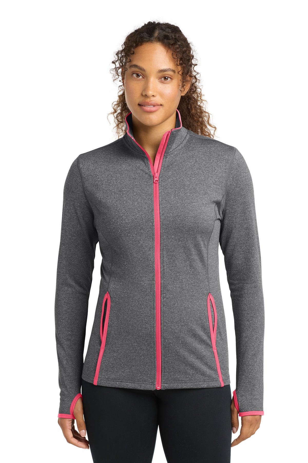Sport-Tek Women's   Sport-Wick   Stretch Contrast Full-Zip Jacket