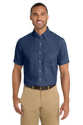 Port & Co Men's   Short Sleeve Value Denim Shirt