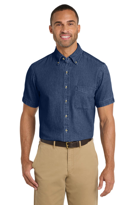 Port & Co Men's   Short Sleeve Value Denim Shirt