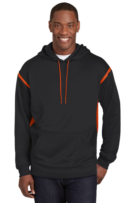 Sport-Tek Men's   Tech Fleece Colorblock Hooded Sweatshirt-1