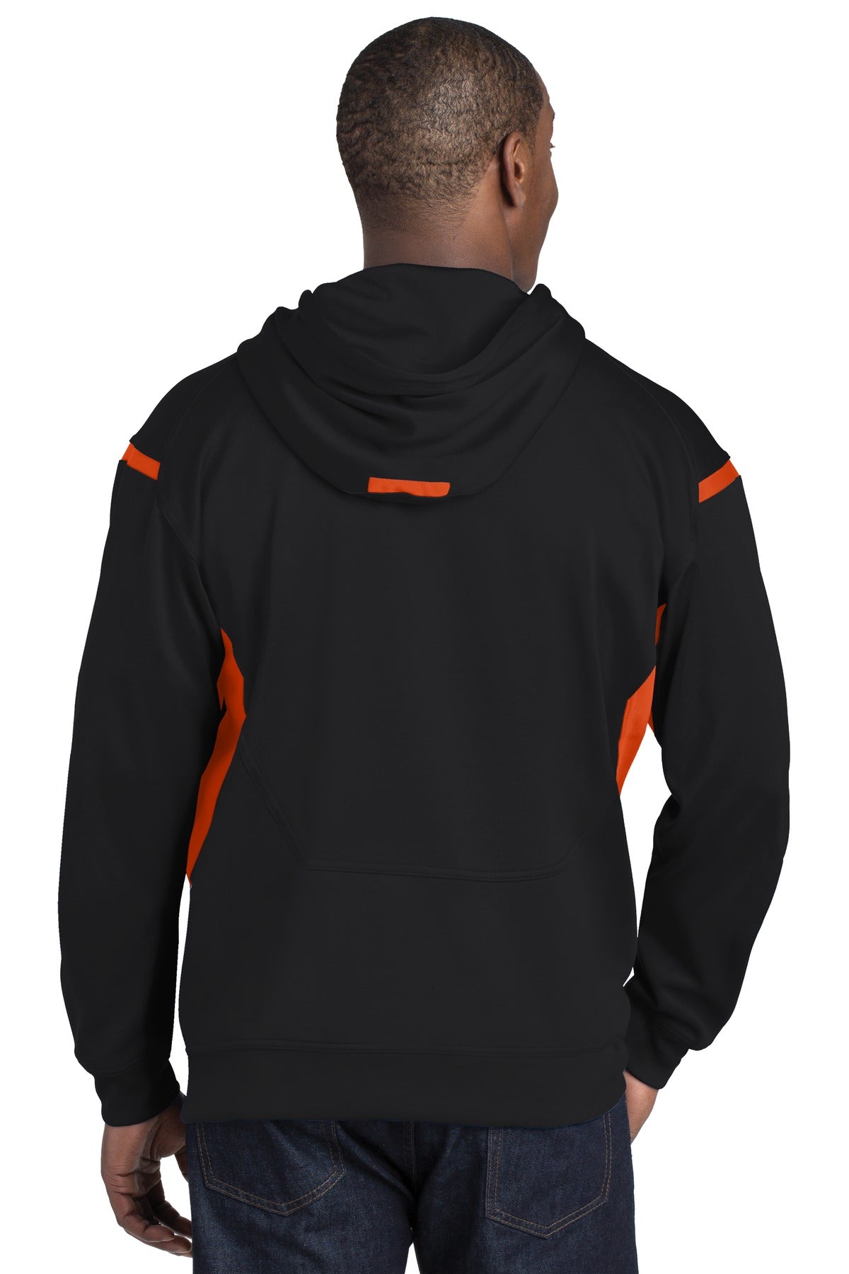 Sport-Tek Men's   Tech Fleece Colorblock Hooded Sweatshirt-2