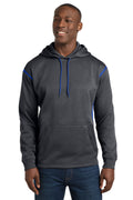 Sport-Tek Men's   Tech Fleece Colorblock Hooded Sweatshirt