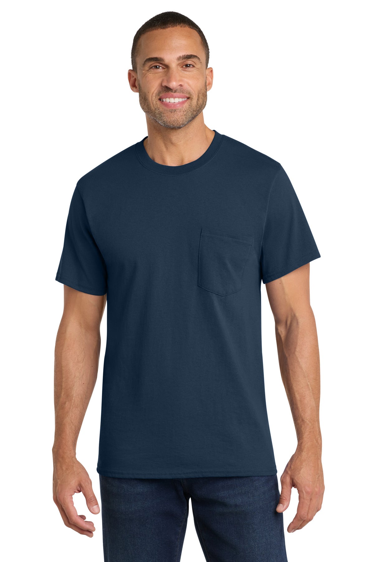 Port & Co Men's   Core Cotton Pocket Tee