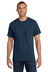 Port & Co Men's   Core Cotton Pocket Tee