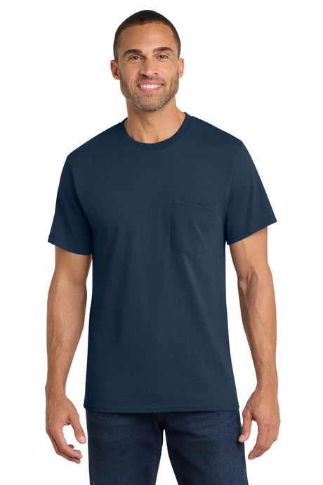 Port & Co Men's   Core Cotton Pocket Tee