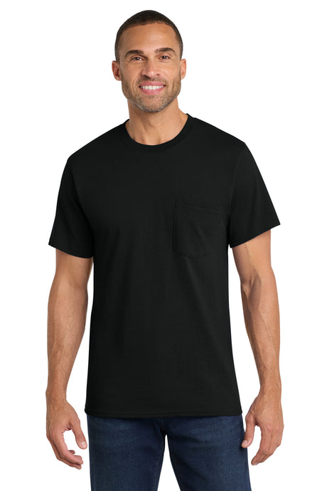 Port & Co Men's   Core Cotton Pocket Tee