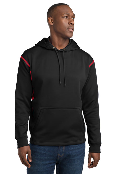 Sport-Tek Men's   Tech Fleece Colorblock Hooded Sweatshirt