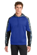 Sport-Tek Men's   Sport-Wick   Mineral Freeze Fleece Colorblock Hooded Pullover