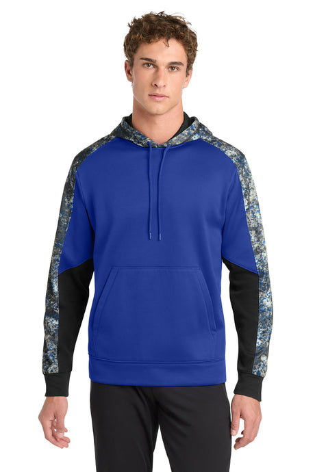 Sport-Tek Men's   Sport-Wick   Mineral Freeze Fleece Colorblock Hooded Pullover