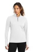 Sport-Tek Women's   Sport-Wick   Textured 1/4-Zip Pullover