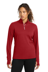 Sport-Tek Women's   Sport-Wick   Textured 1/4-Zip Pullover