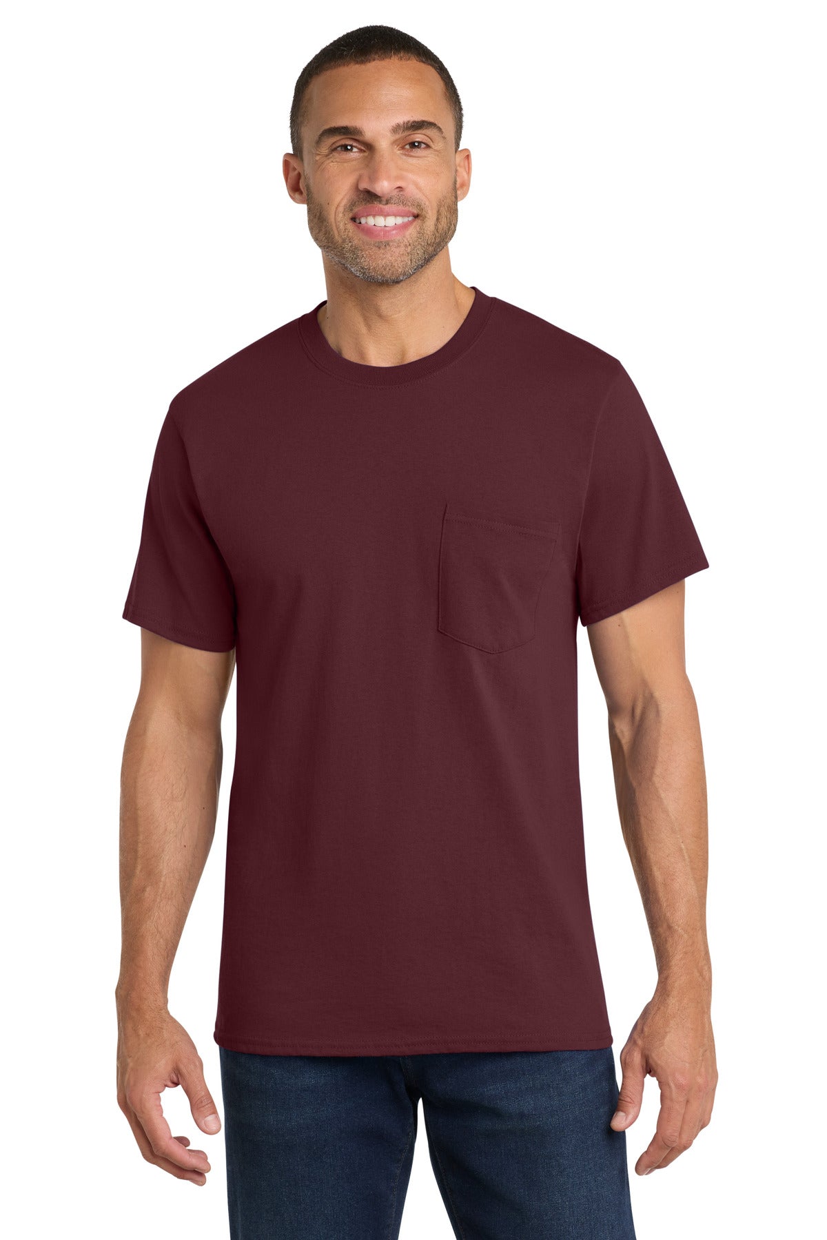 Port & Co Men's   Core Cotton Pocket Tee