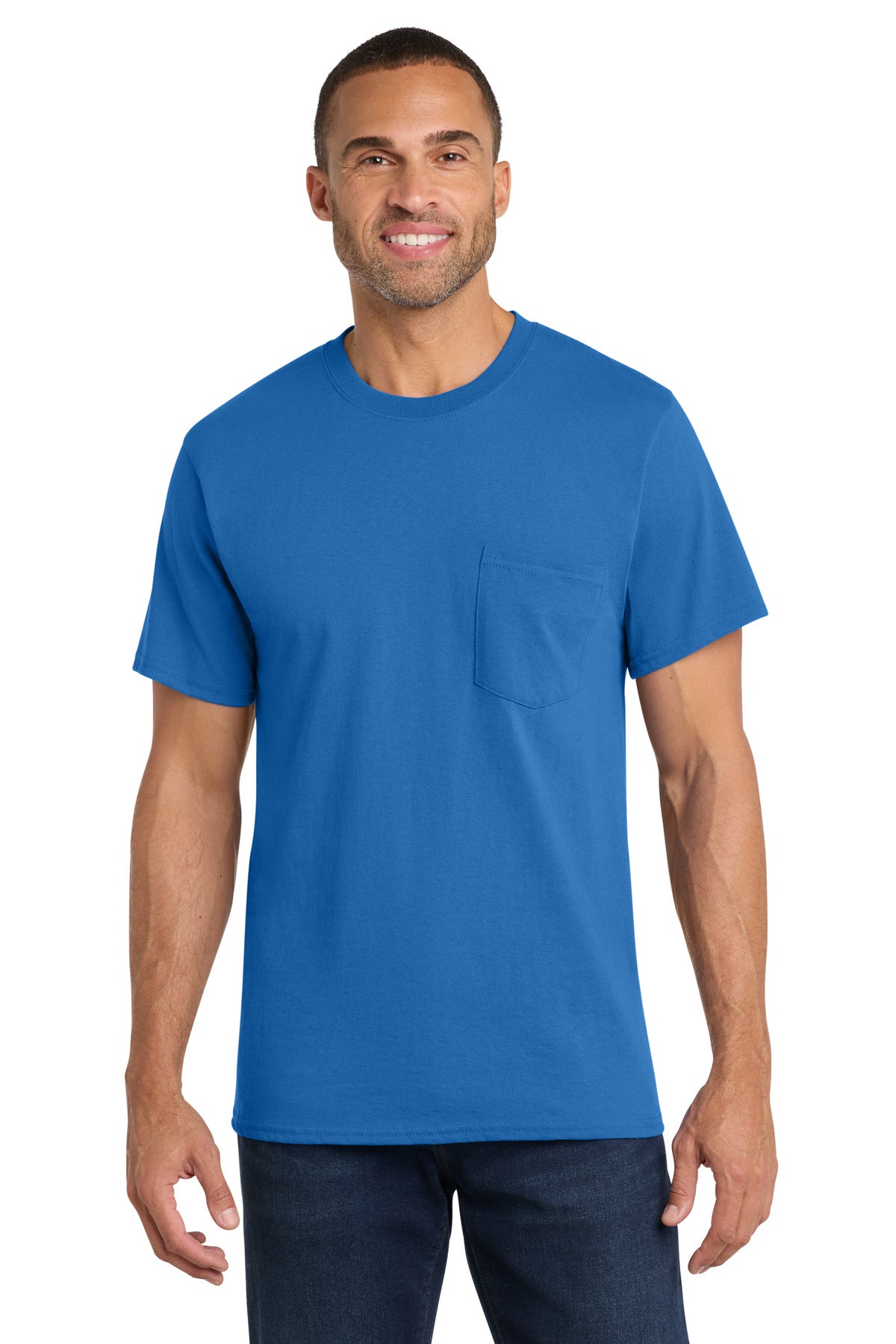 Port & Co Men's   Core Cotton Pocket Tee