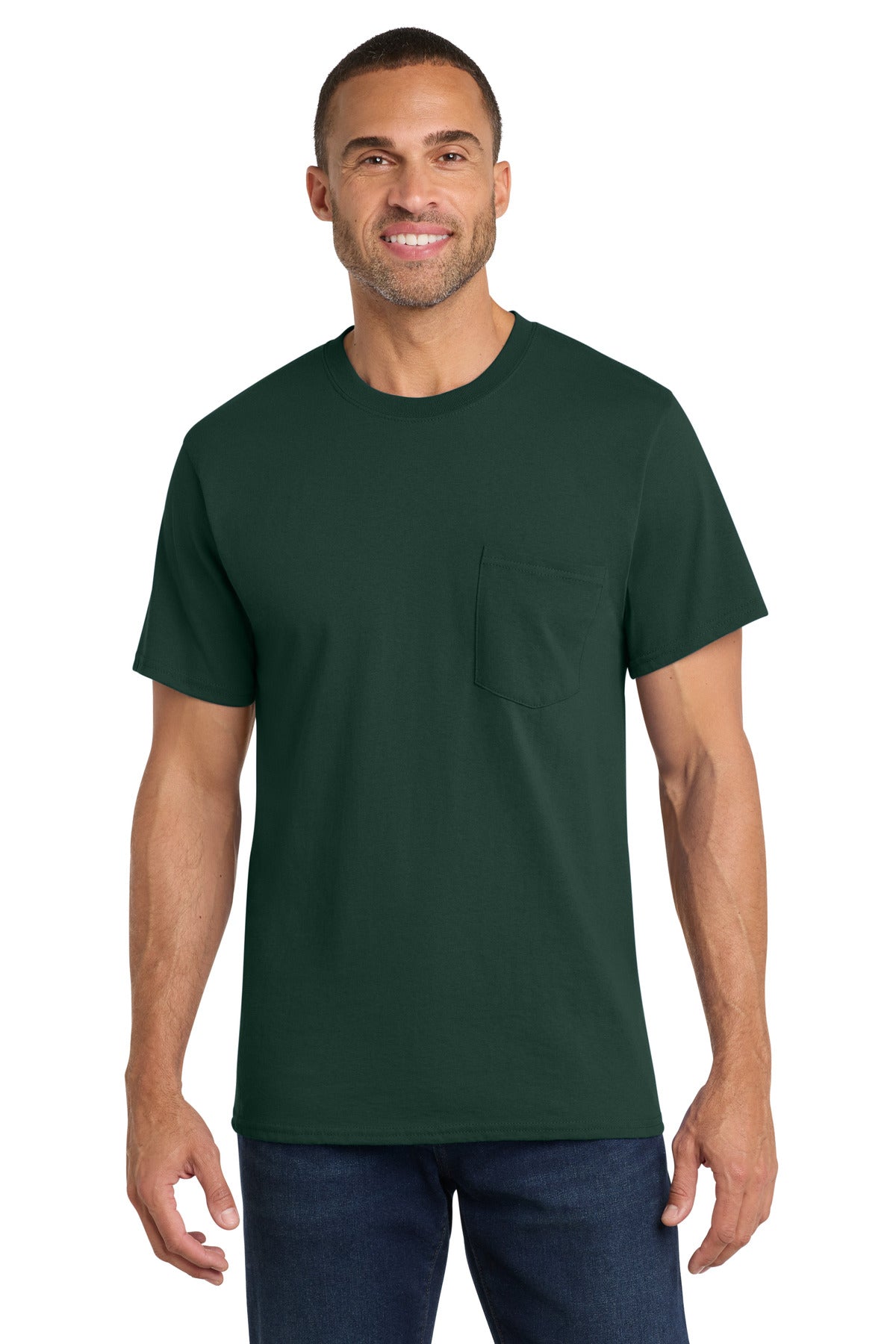 Port & Co Men's   Core Cotton Pocket Tee