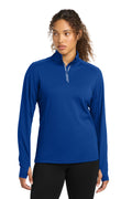 Sport-Tek Women's   Sport-Wick   Textured 1/4-Zip Pullover