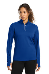 Sport-Tek Women's   Sport-Wick   Textured 1/4-Zip Pullover