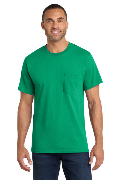 Port & Co Men's   Core Cotton Pocket Tee