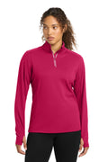 Sport-Tek Women's   Sport-Wick   Textured 1/4-Zip Pullover