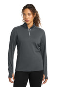 Sport-Tek Women's   Sport-Wick   Textured 1/4-Zip Pullover