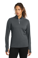 Sport-Tek Women's   Sport-Wick   Textured 1/4-Zip Pullover