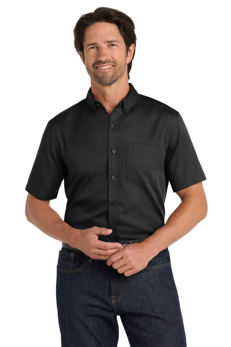 Port Authority Men's   Short Sleeve SuperPro React   Twill Shirt