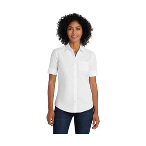 Port Authority Women's   Short Sleeve SuperPro   Oxford Shirt