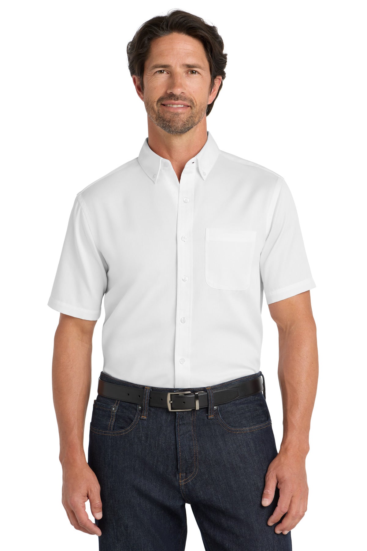 Port Authority Men's   Short Sleeve SuperPro React   Twill Shirt