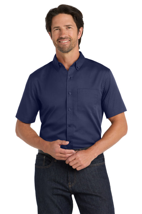 Port Authority Men's   Short Sleeve SuperPro React   Twill Shirt