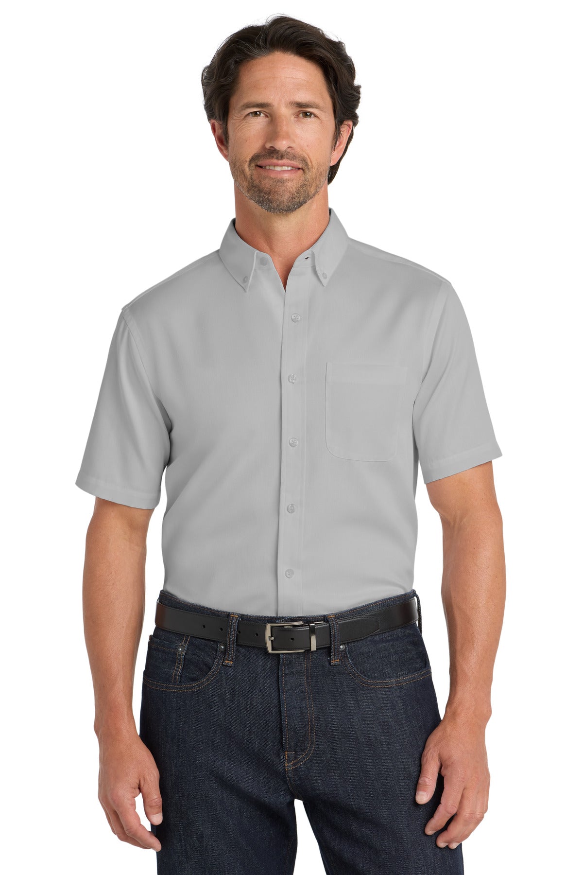 Port Authority Men's   Short Sleeve SuperPro React   Twill Shirt
