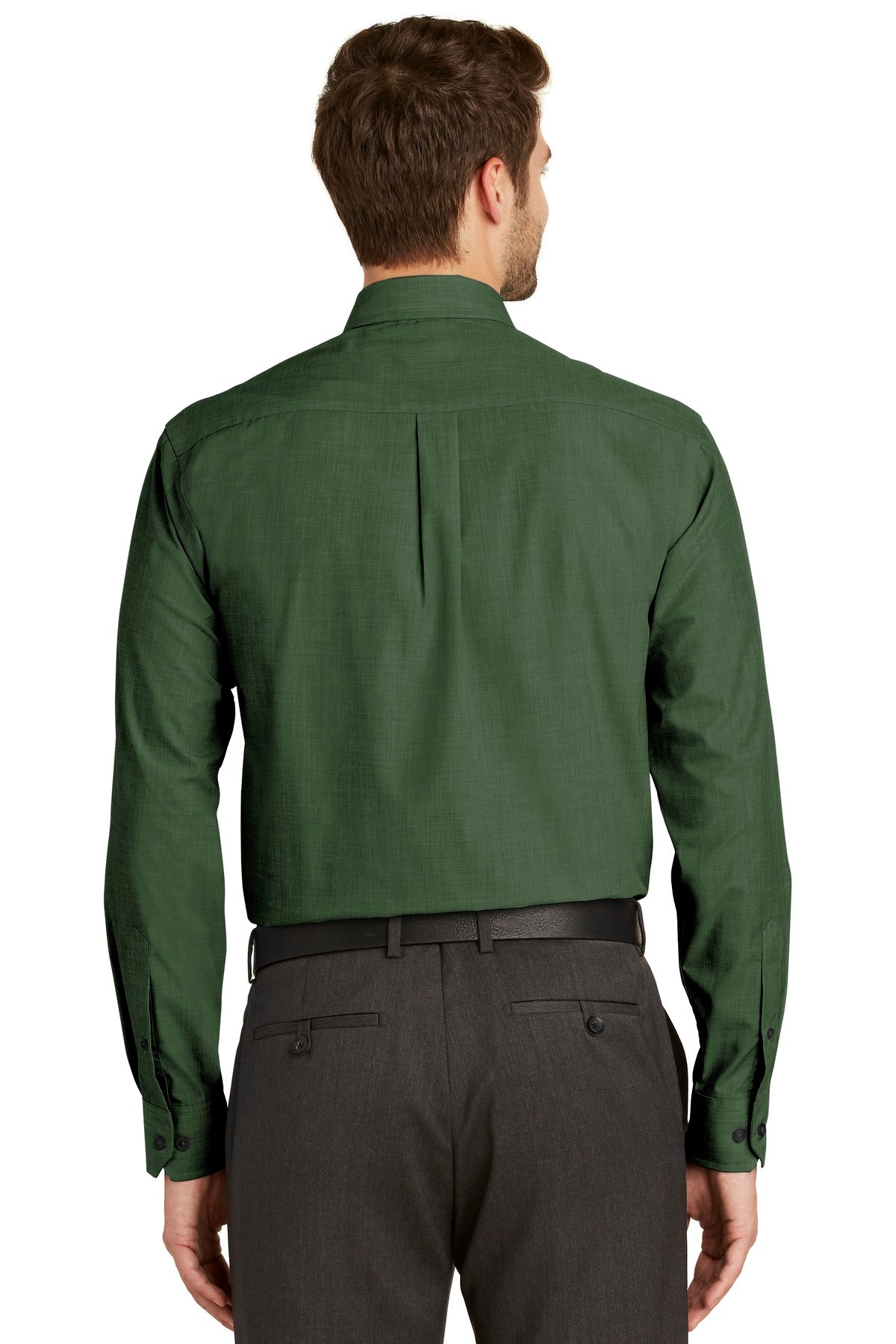 Port Authority Men's   Tall Crosshatch Easy Care Shirt-2
