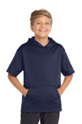 Sport-Tek Youth    Sport-Wick    Fleece Short Sleeve Hooded Pullover