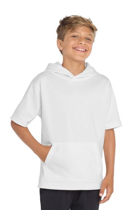 Sport-Tek Youth    Sport-Wick    Fleece Short Sleeve Hooded Pullover