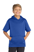 Sport-Tek Youth    Sport-Wick    Fleece Short Sleeve Hooded Pullover