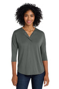 Port Authority Women's   Concept 3/4-Sleeve Soft Split Neck Top