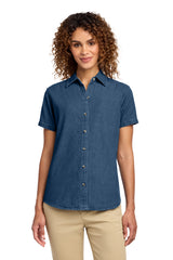 Port & Co Women's   Short Sleeve Value Denim Shirt