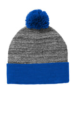 Sport-Tek Men's    Heather Pom Pom Beanie STC41
