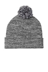 Sport-Tek Men's    Heather Pom Pom Beanie STC41