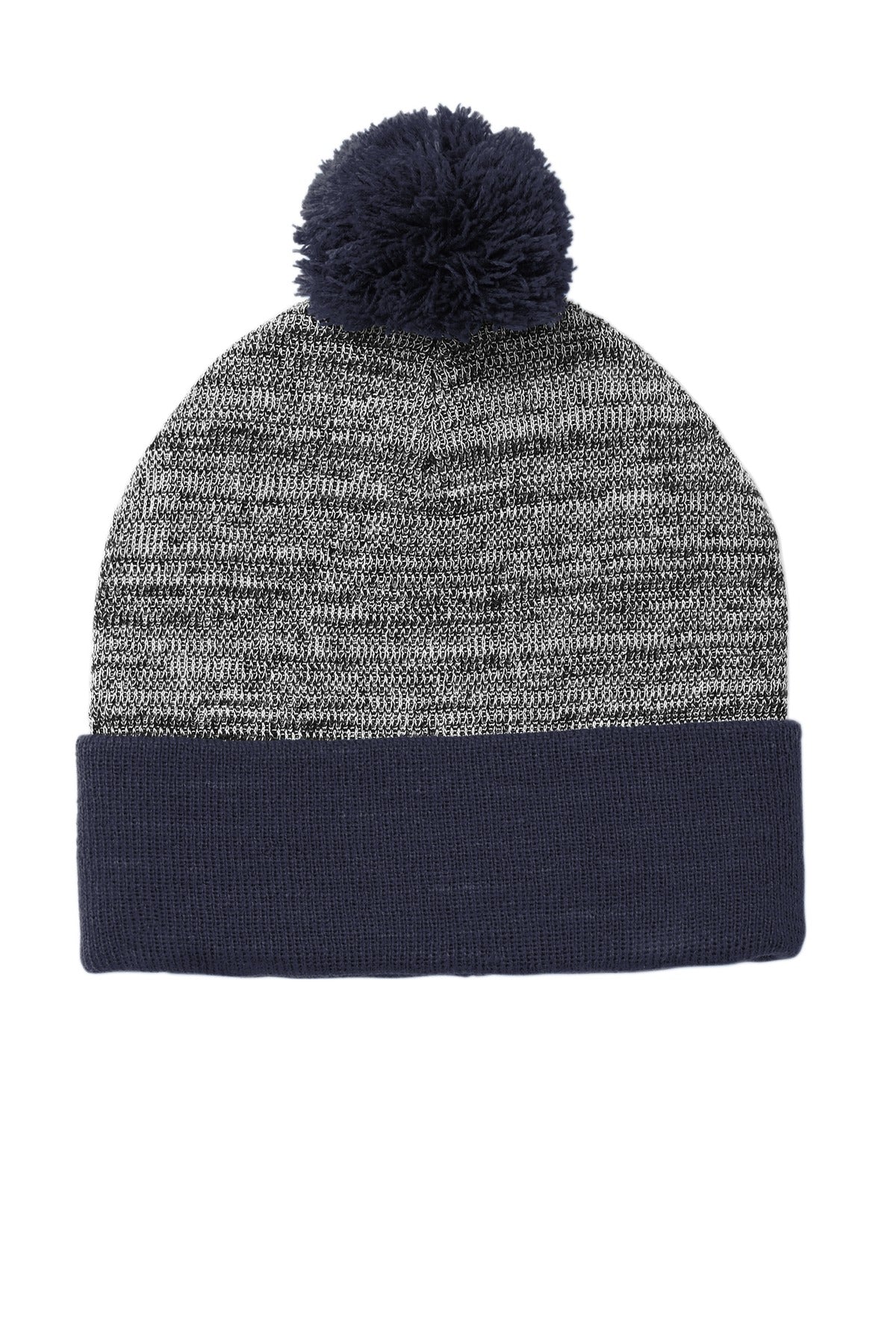 Sport-Tek Men's    Heather Pom Pom Beanie STC41