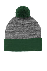 Sport-Tek Men's    Heather Pom Pom Beanie STC41
