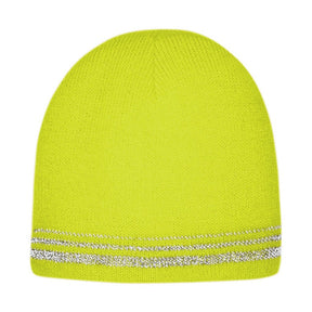 CornerStone Men's     Lined Enhanced Visibility with Reflective Stripes Beanie CS804