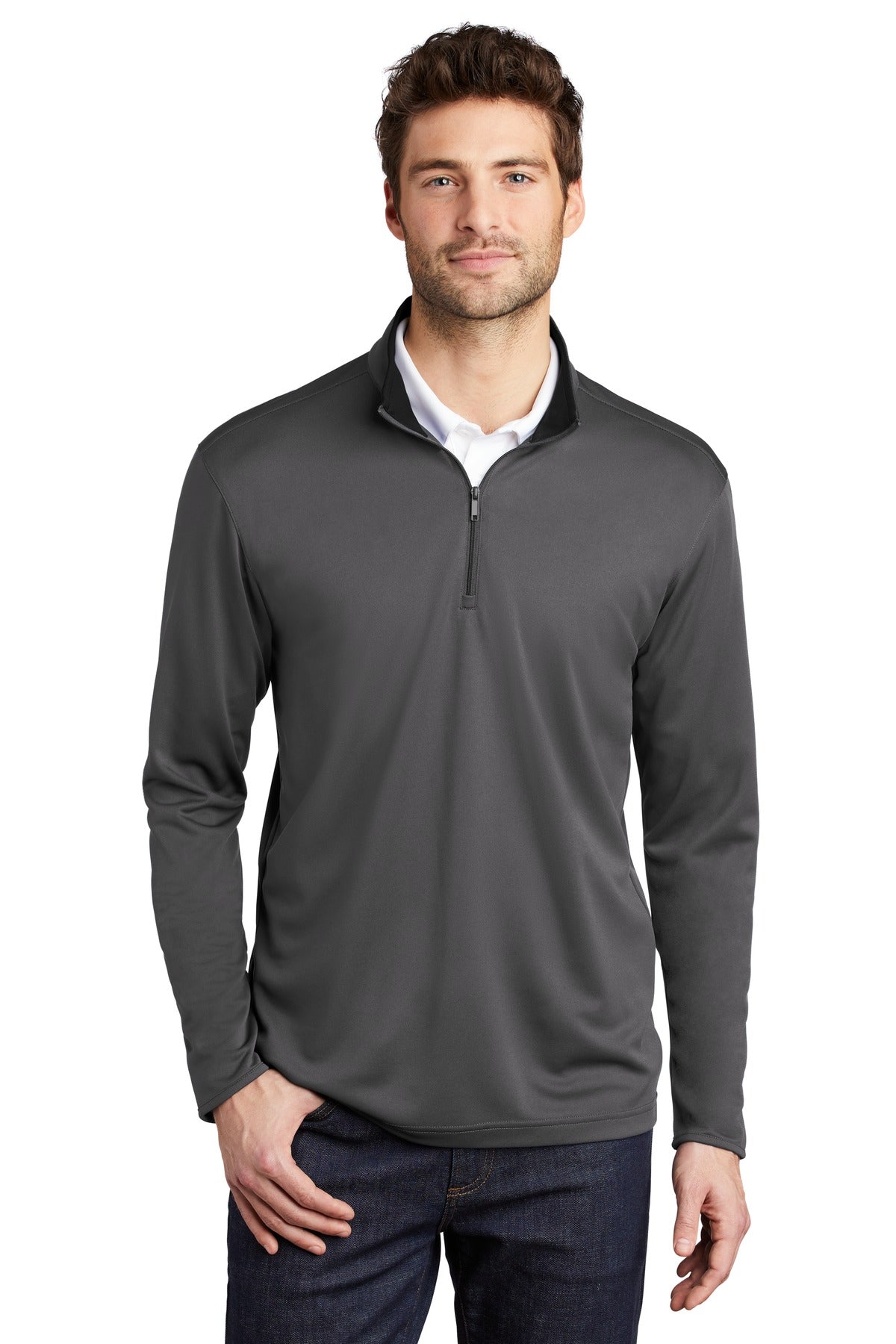 Port Authority Men's    Silk Touch    Performance 1/4-Zip K584