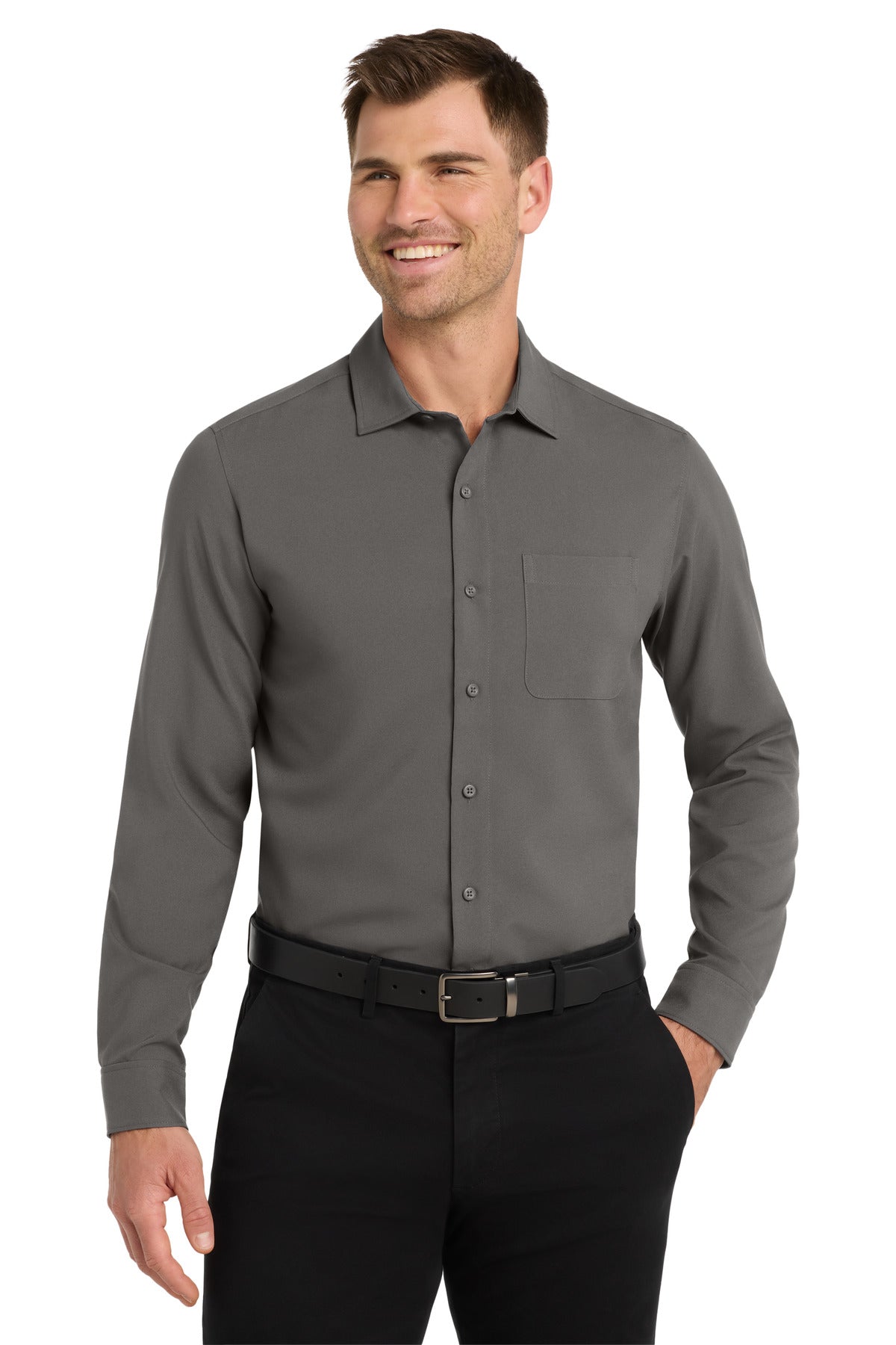 Port Authority Men's    Long Sleeve Performance Staff Shirt W401
