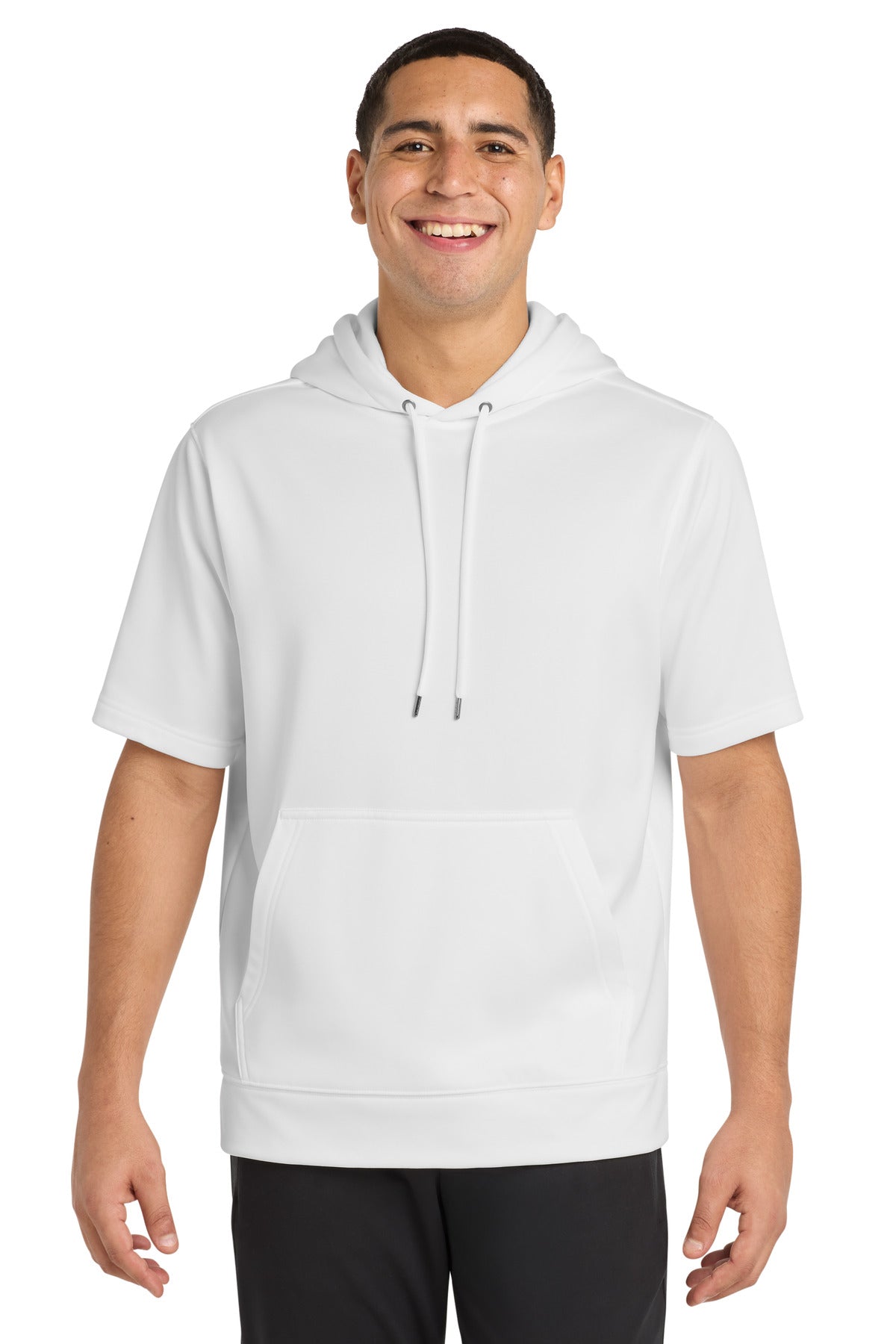 Sport-Tek Men's    Sport-Wick    Fleece Short Sleeve Hooded Pullover